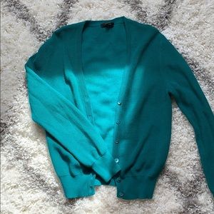 Turquoise Jcrew cardigan